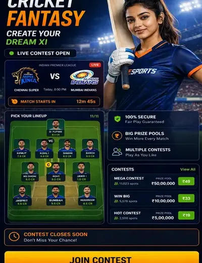 99 Club (99 club game) fantasy cricket & matchday visual 3